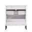 Meuble-lavabo de 30 po avec lavabo en céramique, conception cannelée pour impact visuel, glissières de tiroir à fermeture en douceur, tiroirs d'extension, 5,8 po, pieds 8,27 po, blanc, solution de rangement fonctionnelle-757031177