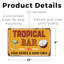 Panneau tropical en plastique 8 po x 12 po