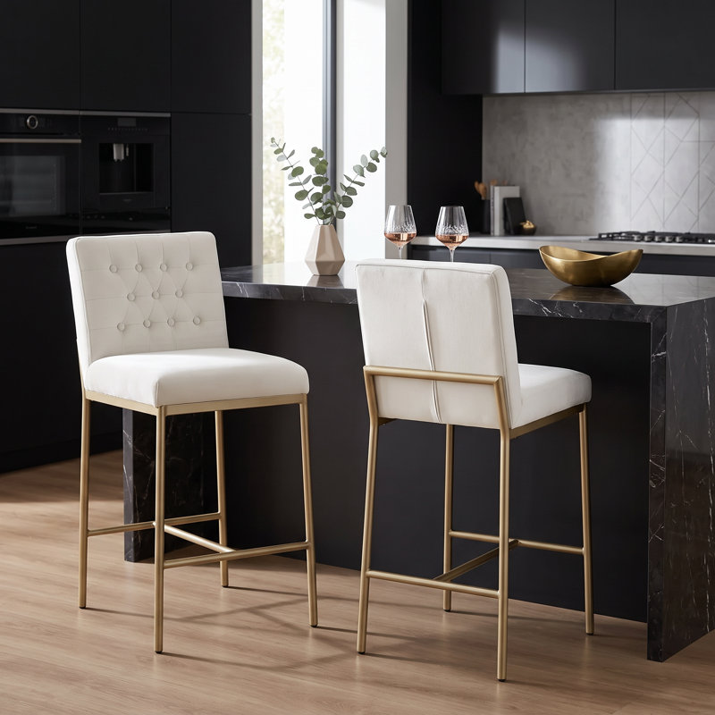 Tabouret de comptoir Modern, Ivoire ivoire