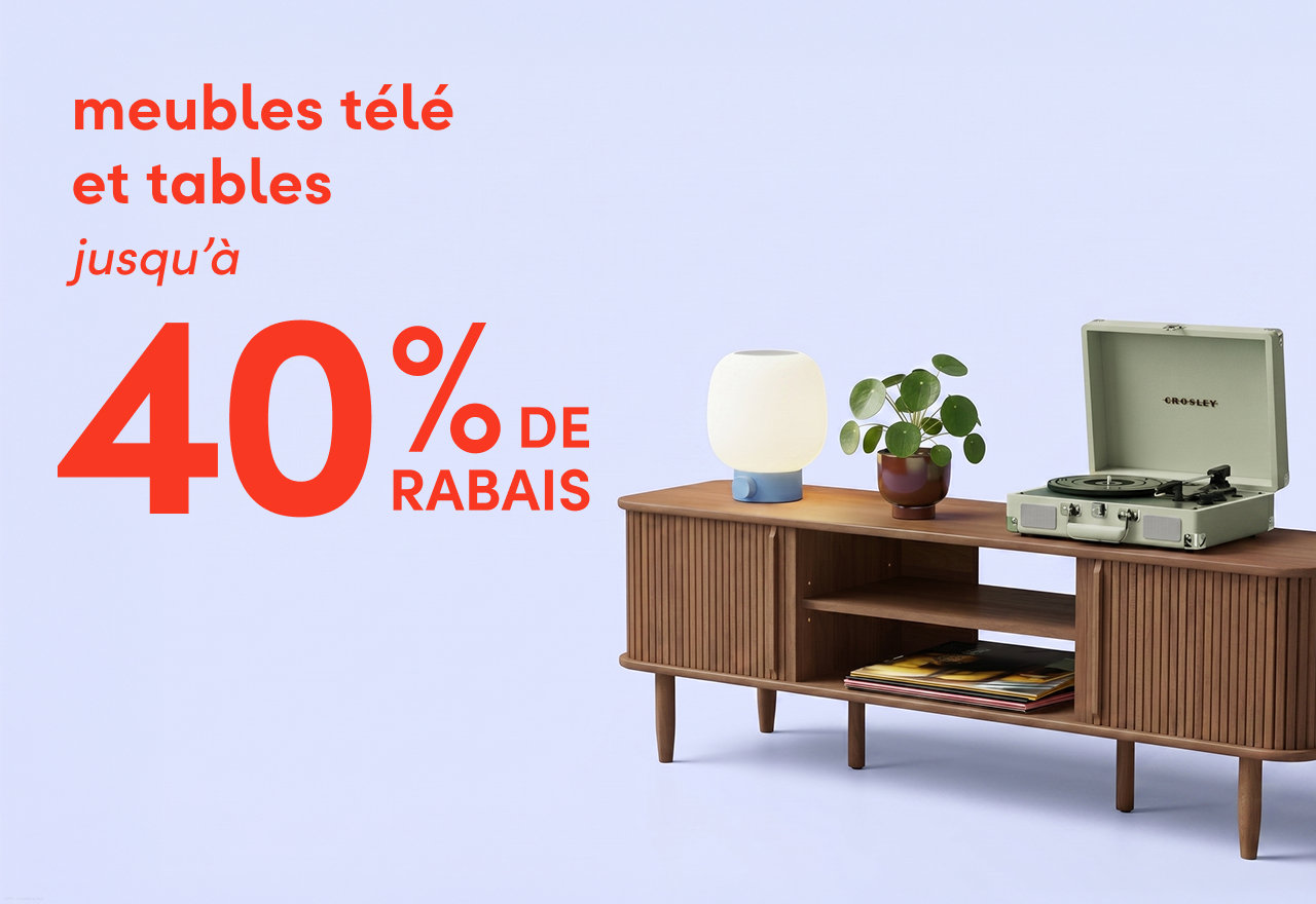 meubles télé et tables en solde