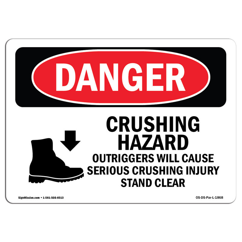 Signe de danger, 12" H x 18" W x 0.1" D
