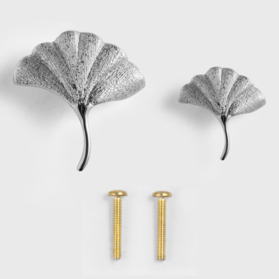 Ginkgo Biloba Brass Novelty Knob Multipack