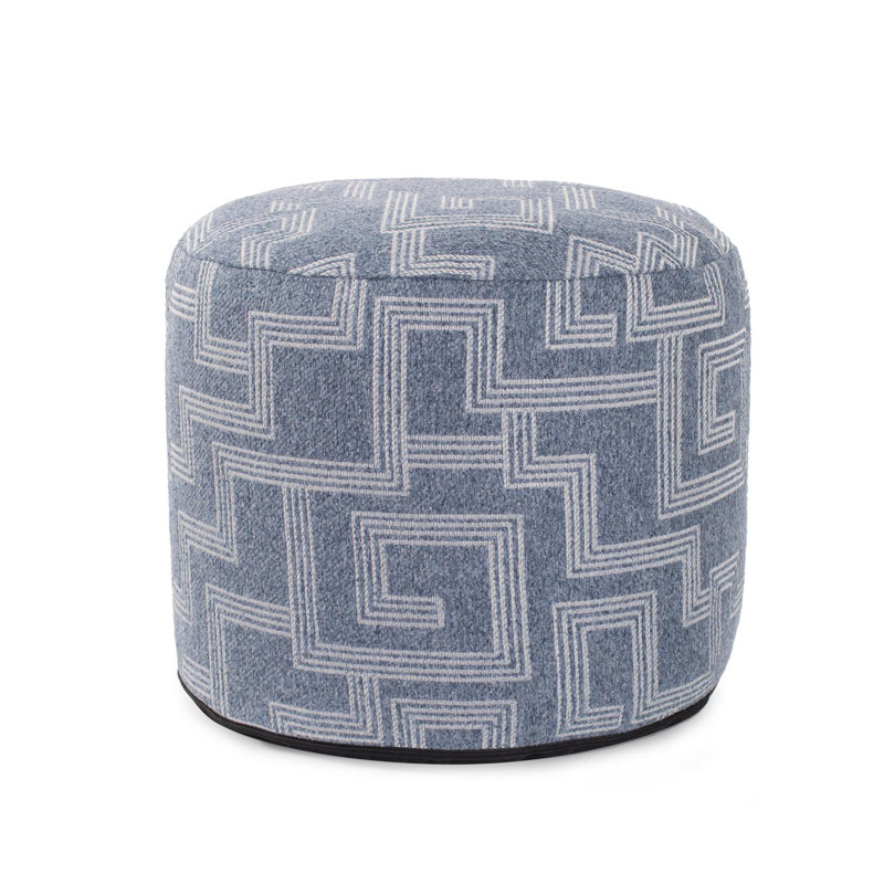 Pouf haut / extérieur Zyahir Syros Natural, Bleu