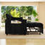 Canapé-lit convertible Modern en velours avec lit escamotable, coussins et poches latérales pour petits espaces et appartements