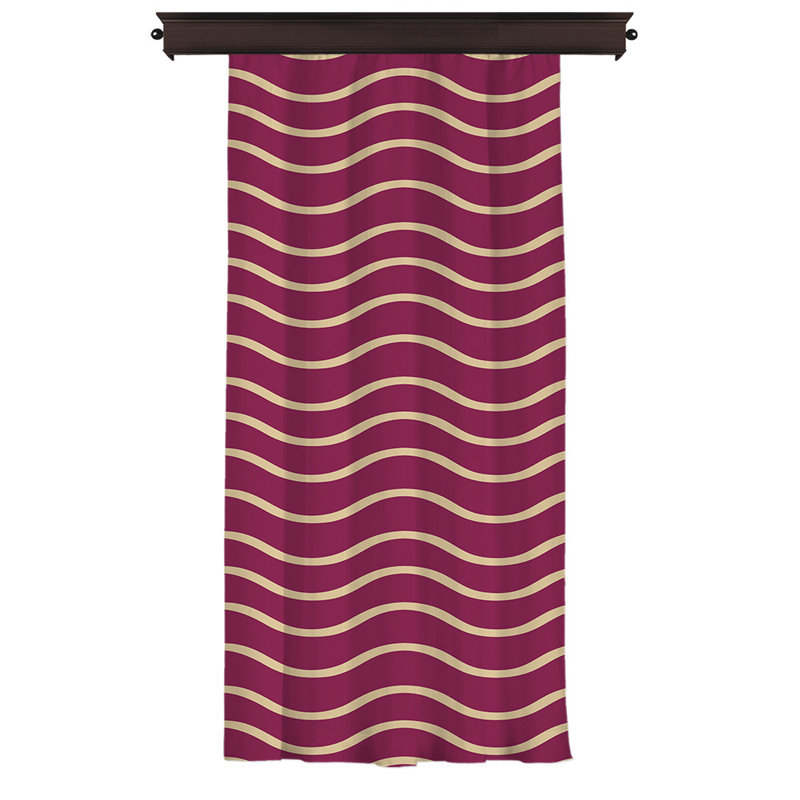 Rideau en polyester Totterdell, Rouge