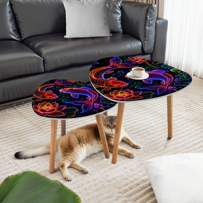 Ensemble de 2 tables basses gigognes Triangle