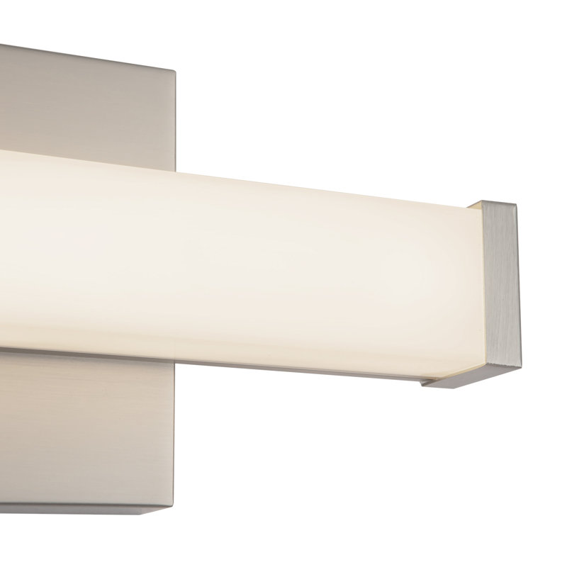 Geri 12-in Black dimmable LED Wall Sconce, 12-in, Nickel