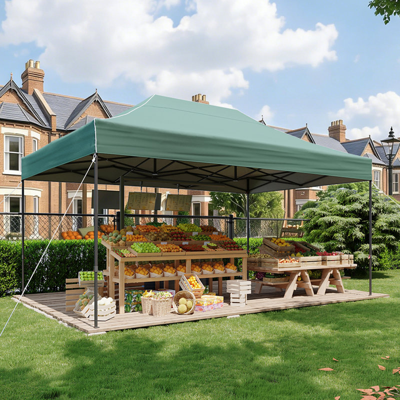 Canopy Tent, Heavy Duty Pop up Canopy, 4.5m x 3m, Green