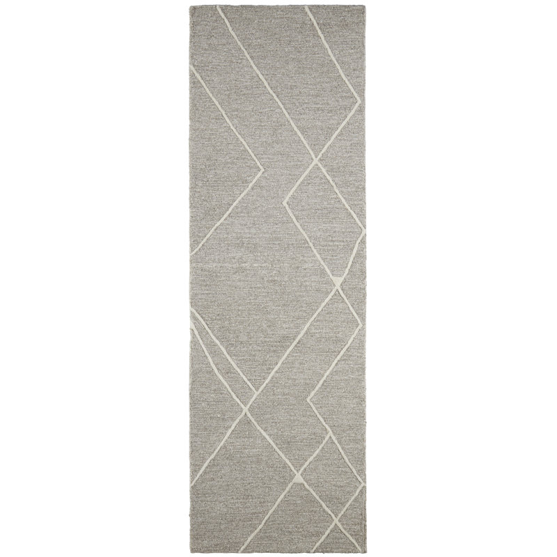 Thom Filicia Wool Abstract Area Rug in Gray, Runner 2'6" x 8'