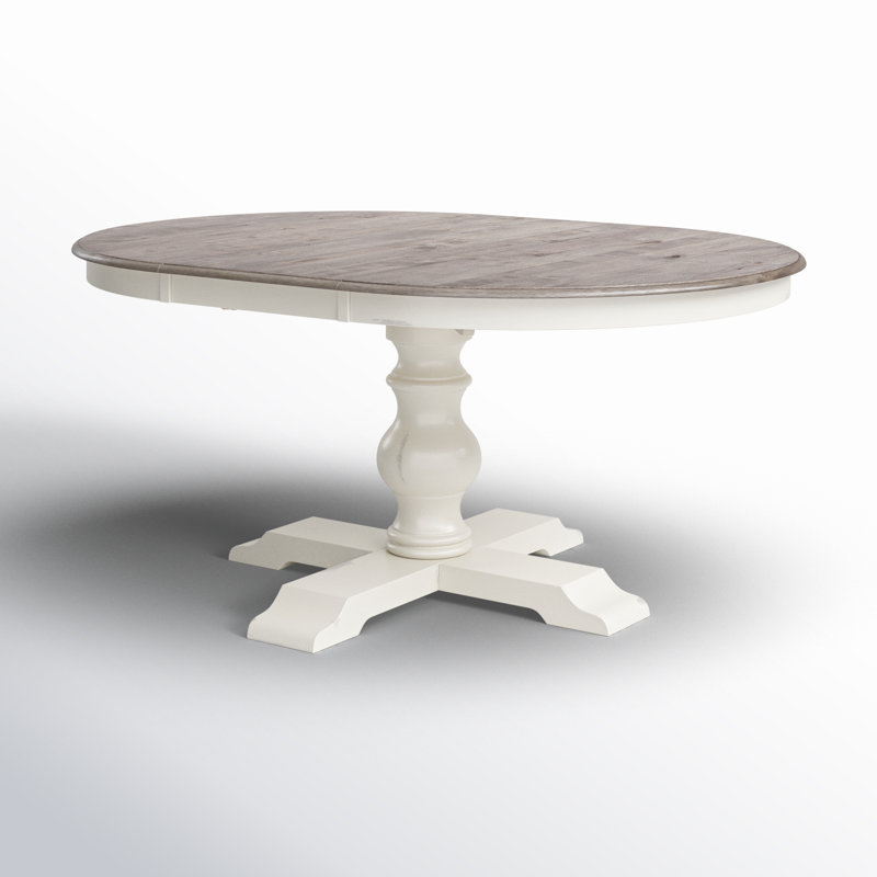 Iestyn Extendable Pedestal Dining Table, Gray