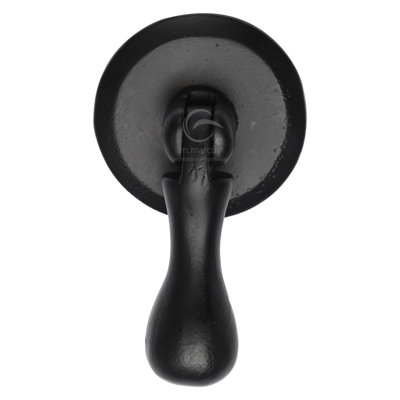 Heritage Brass Cabinet Drop Pull On Round Plate