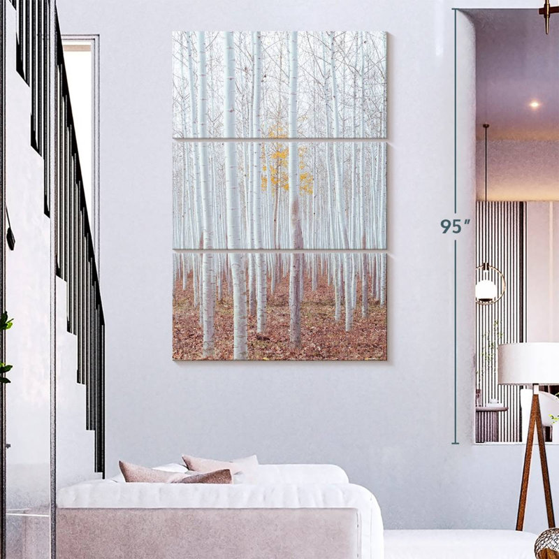 Harnek Birch Trees In Autumn, 74" H x 48" W