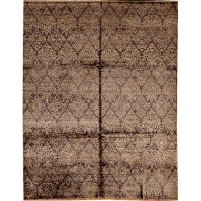 Ikat Area Rug in Aubergine/Brown