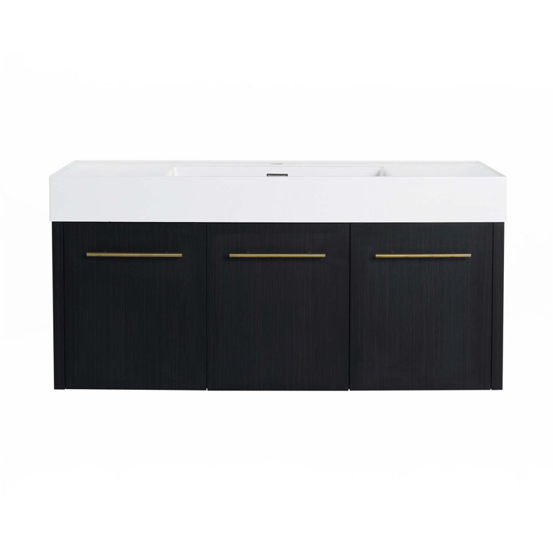 Wall-Mounted Bathroom Vanity With Sink