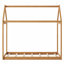 Structure de lit simple en bois simple pour enfants, thème bois naturel