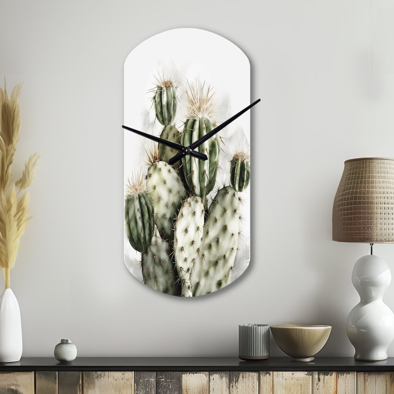 Yoo - Cylinder Shape Large Green Wall Clock Sculpture, Small