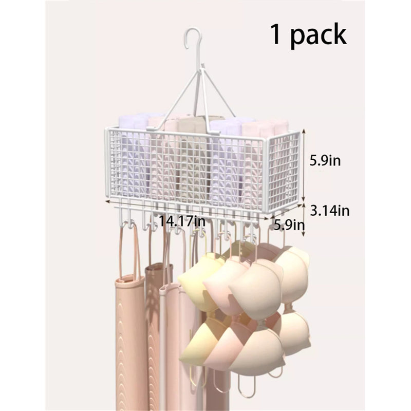 Multi-Functional Hanger With Integrated Basket, 1