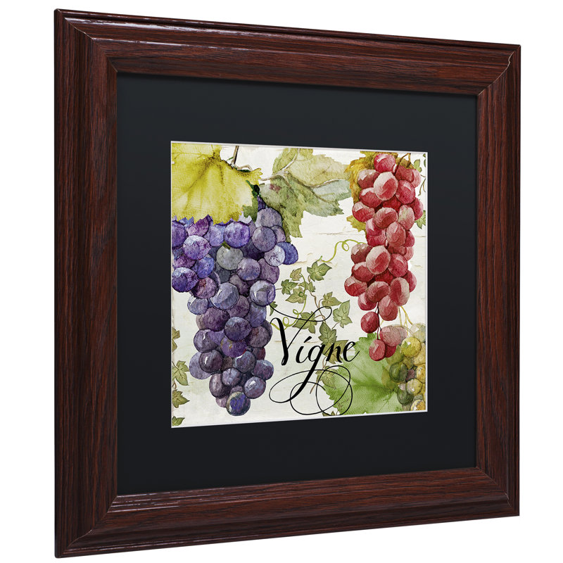 «Jadaya Wines of Paris I» par Color Bakery, impression encadrée, H 11 po x l 14 po x P 0,5 po, Encadrement brun, Noir