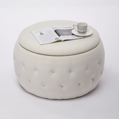 Round Storage Ottoman