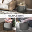Table basse ronde avec repose-pieds avec plateau rabattable, gris-177735116