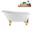 Baignoire sur pattes 58 po, plateau, bonde et pieds à griffes 58 po Streamlin-102219861-101628929