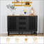 Commode à 3 tiroirs et 4 tablettes avec grille à lattes, solution de rangement moderne pour la vie organisée
