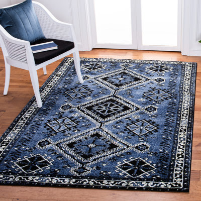 Tapis bleu / noir Southwestern