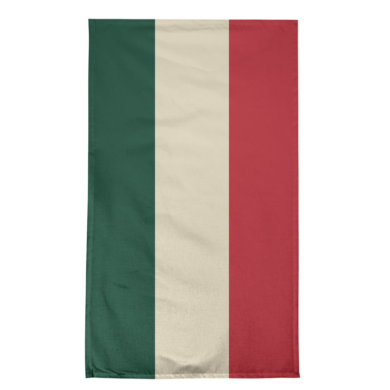 Serviette de thé hockey Anaheim, Vert forêt / blé du Minnesota / rouge Iron Range, Polyester sergé