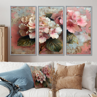Ensemble de décorations murales Baio Hydrangea Country Charm III - Hydrangea