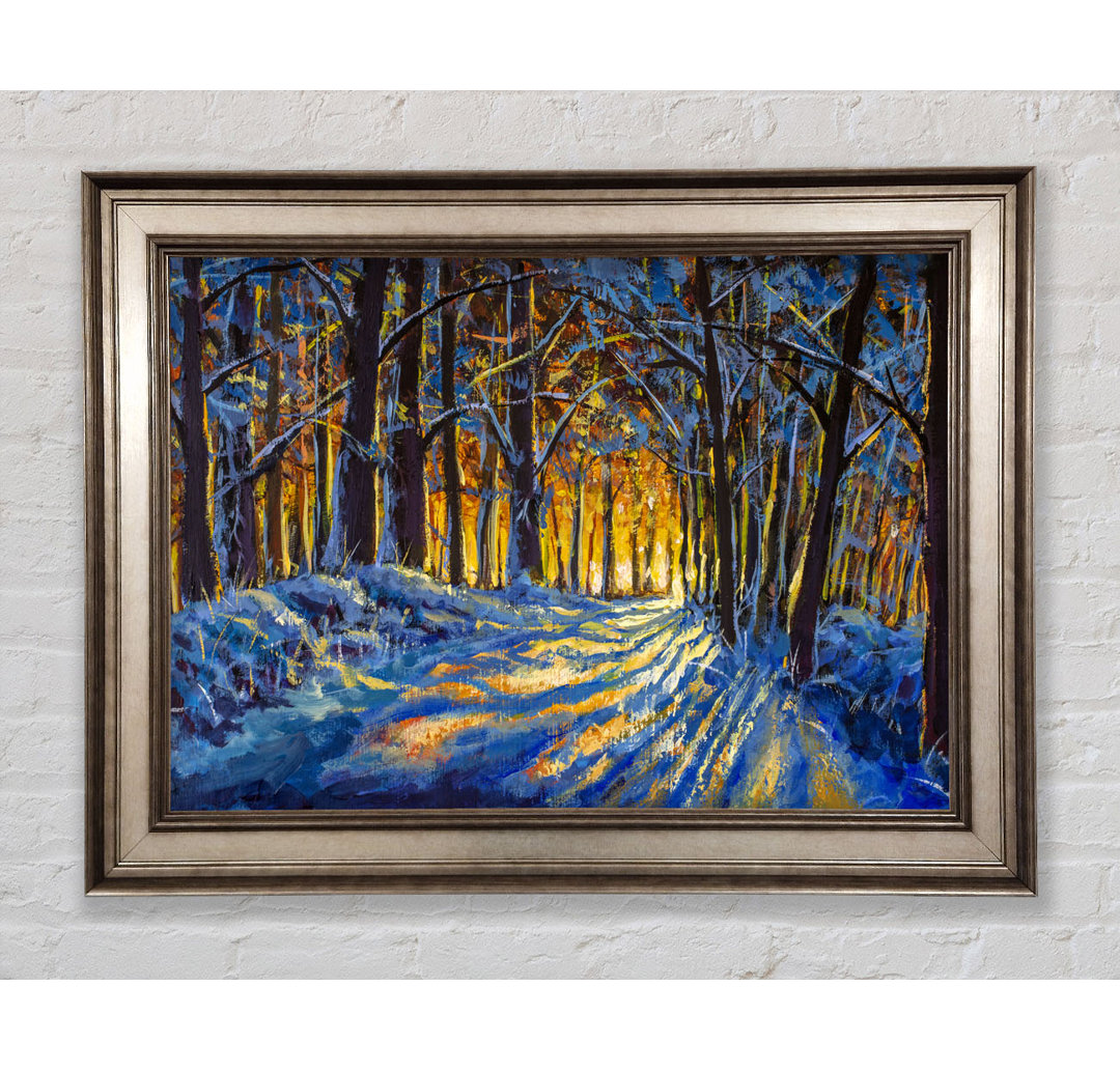 Snowy Winters Forest - Einzelner Bilderrahmen Kunstdrucke