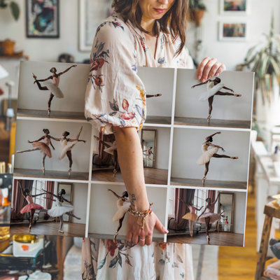 Canvas A Visually Captivating Collage Of Ballet Dancers In Various Poses Wall Art Showcasing The Elegance And Grace Of Dance The Canvas Wall Art