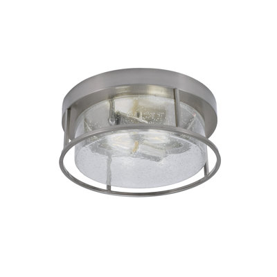 Flush Mount With Clear Bubble Glass