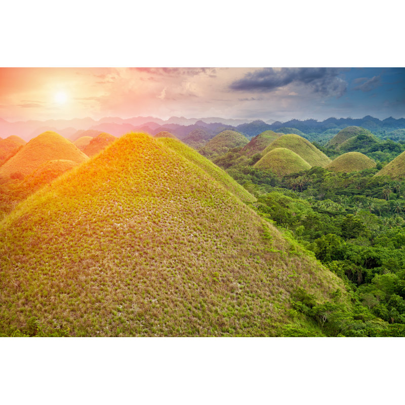 Chocolate Hills In Bohol by AND-ONE - Wrapped Canvas Print, 30cm H x 46cm W