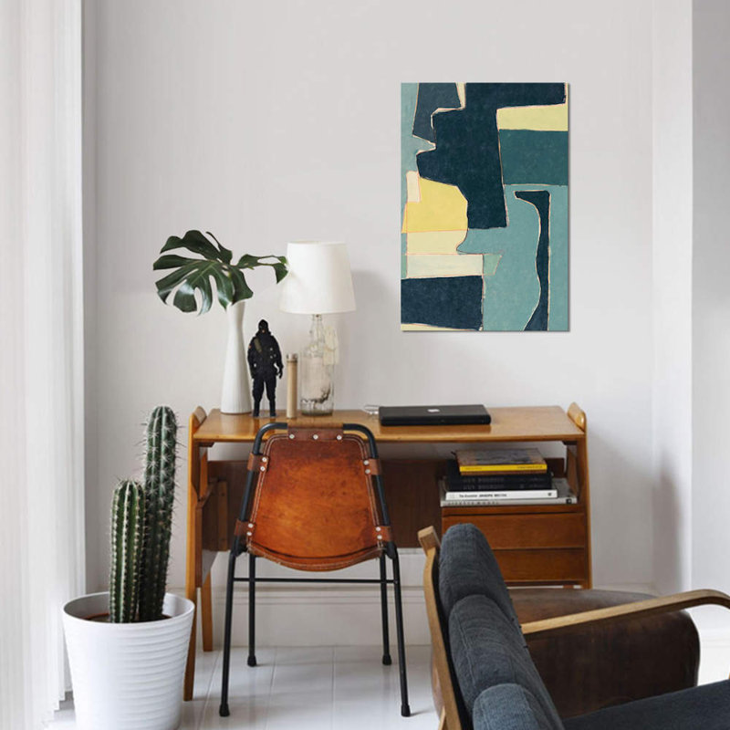 «Blue Note II», reproduction sur toile, H 12 po x l 8 po x P 0,75 po, Toile tendue, Aucun mat