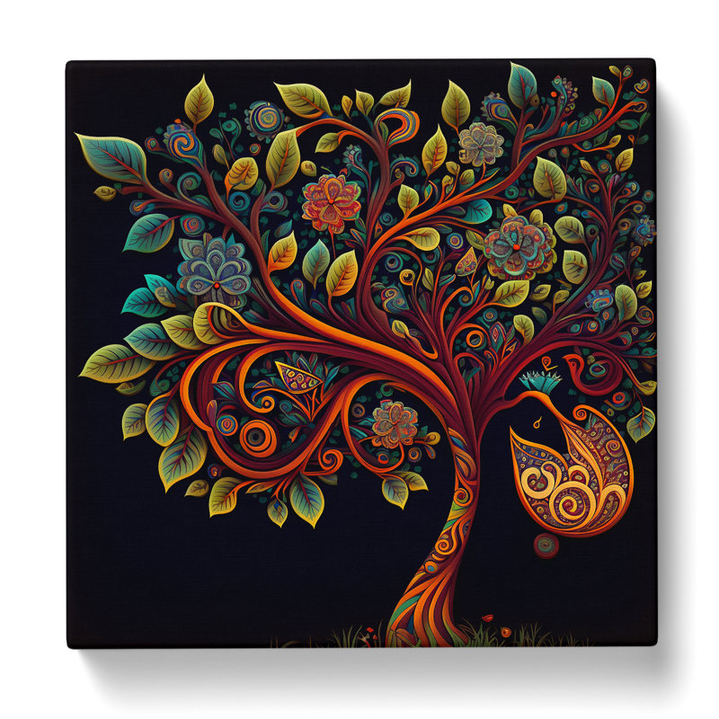 Apple Tree Paisley Art - Print, 50cm H x 50cm W x 3cm D