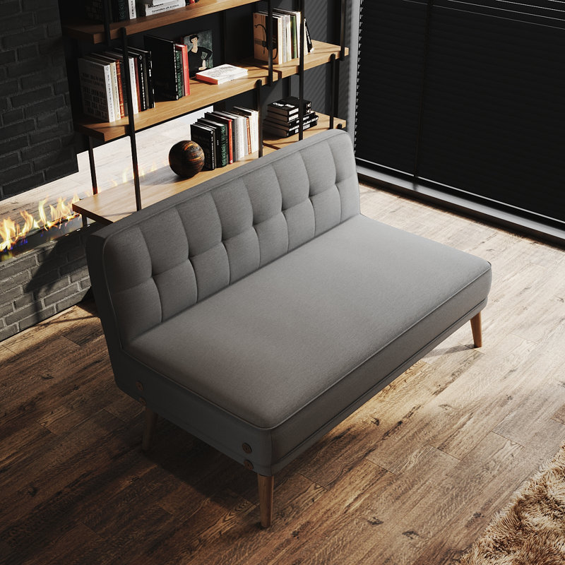  186*86*79*cm, Sitting and sleeping linen sofa bed, Grey