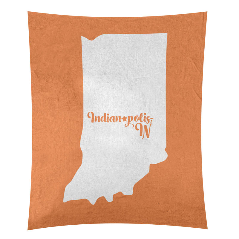 Tapisserie d'Indianapolis, H 27,5 po x l 37,5 po, Orange