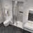 Anzzi 33.3'' - W x 72'' H Pivot Door Frameless Shower Door with-80579662