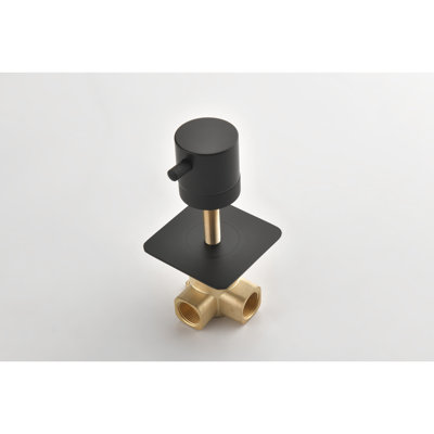 Matte Black Brass 3/4" Shower Volume Control Valve, Extra High Flow With Adjustable Handle For Precise Water And Temperature Accurate
