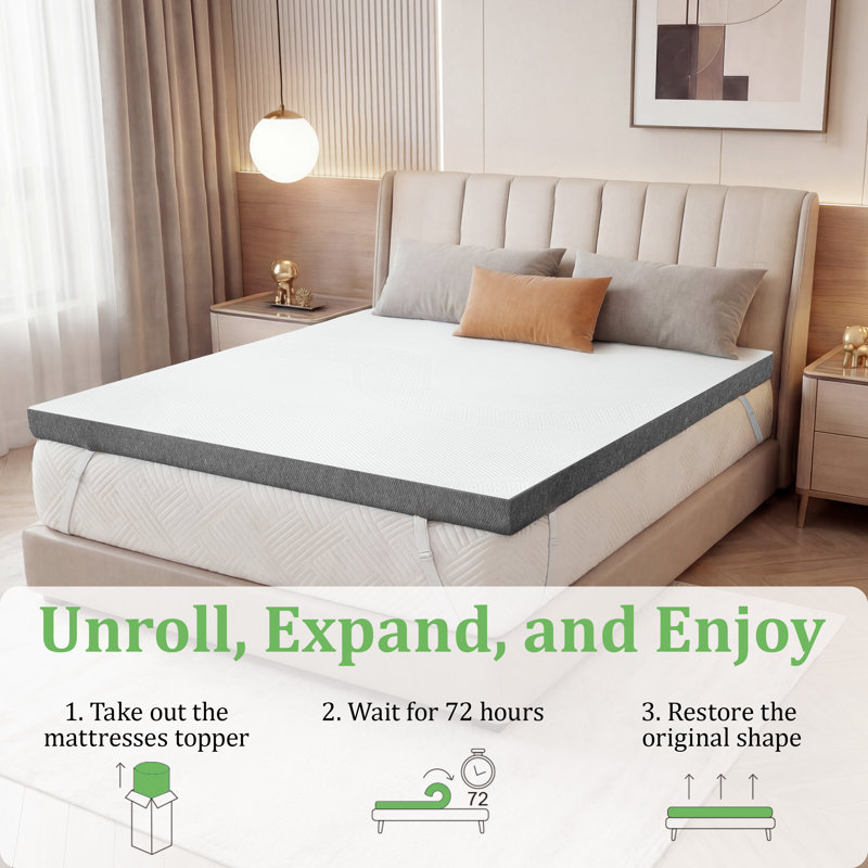 5 cm Memory Foam Mattress Topper, Super King (6')