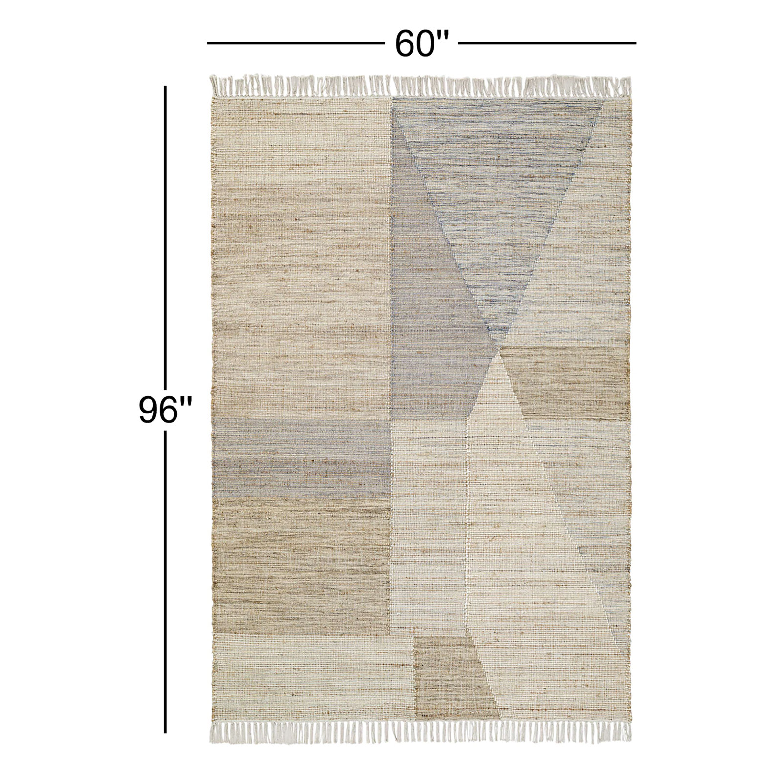 Flatweave Jute Francis Indoor Area Rug, Rectangle 5' x 8'