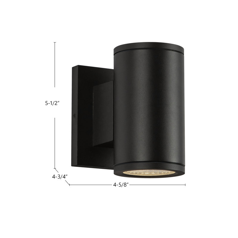 Griffith - Light LED Outdoor Armed Sconce, 5.5" H x 4.63" W x 4.75" D, 11