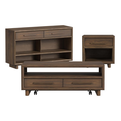 Ensemble de tables d'appoint 3 pièces en brun-Picket House Furnishings Perth-Table basse, table de bout et canapé