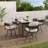 Maine Outdoor 5 Piece Steel Wicker Dinning Bar Stools  With Fire Pit-1655352849