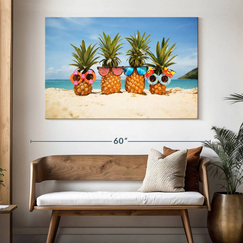 Funny Pineapple Fruit, 34" H x 51" W