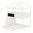 Pine Wood House-Shaped L Bunk Bed With Storage Staircase, Blackboard And Wooden Slats Support-1516734265