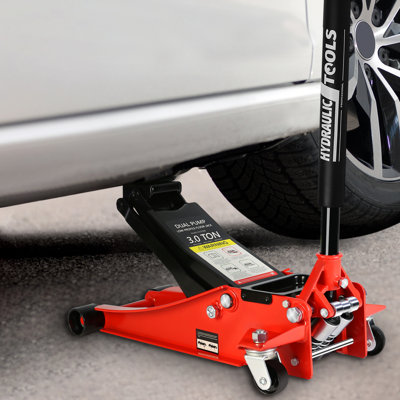 Hydraulic Floor Jack With Dual Pump Quickly Lifting Device