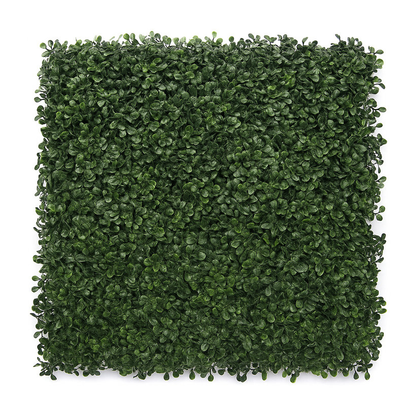 20” x 20” Artificial Boxwood Hedge Leaves Grass Wall Panels, Milan