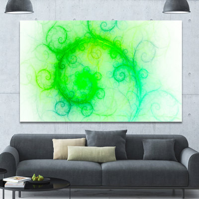 « magnifique motif vert vif », impression sur toile tendue