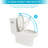 Ceramic One Piece Toilet - Easy To Clean, Soft Close Seat, Quiet Flush, White, 28.48 In. D X 16.4 W 29.28 H With Hygienic Design Silent Flushing, White Ceramic, Depth, Width, Height